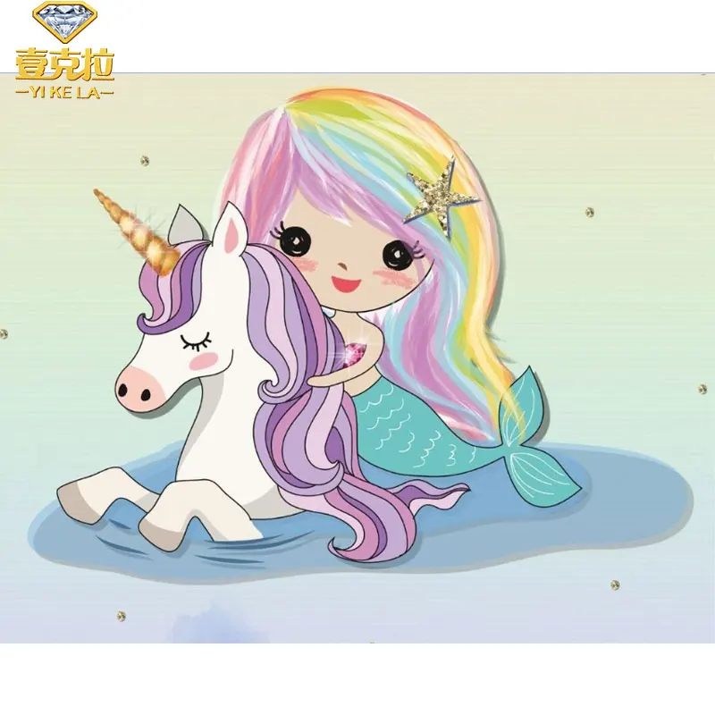 YIKELA 5D DIY Full Square Diamond Painting Unicorn Mermaid Diamond Embroidery Cross Stitch Rhinestone Painting Home Decor Gifts
YIKELA 5D DIY Full Square Diamond Painting Unicorn Mermaid Diamond Embroidery Cross Stitch Rhinestone Painting Home Decor Gifts