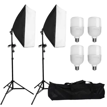 ZUOCHEN 4x25W LED Continuous Lighting Kit 20"x28"/50x70cm Softbox Soft Box Photo Studio Set Light Bulbs Lamp Photography Softbox
ZUOCHEN 4x25W LED Continuous Lighting Kit 20"x28"/50x70cm Softbox Soft Box Photo Studio Set Light Bulbs Lamp Photography Softbox