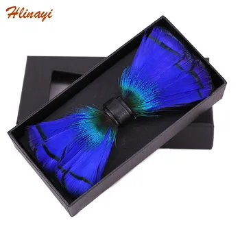 Hlinayi 2019 Men's bow tie natural blue feather bow tie wedding banquet bowtie tie with feathers
Hlinayi 2019 Men's bow tie natural blue feather bow tie wedding banquet bowtie tie with feathers