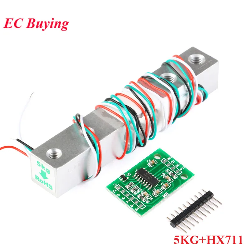 5KG Digital Load Cell Weight Sensor + HX711 Weighing Sensors Ad Module for Arduino
5KG Digital Load Cell Weight Sensor + HX711 Weighing Sensors Ad Module for Arduino