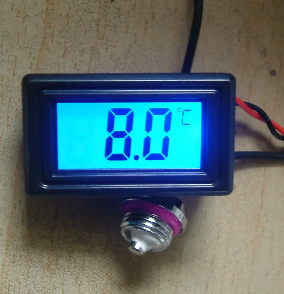 Digital Thermometer Temperature Meter Gauge C/F PC MOD use for water cooling with G1/4 thread probe, P/N: WC-THERMOCF-GA1
Digital Thermometer Temperature Meter Gauge C/F PC MOD use for water cooling with G1/4 thread probe, P/N: WC-THERMOCF-GA1