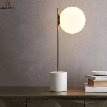 Post-modern minimalist marble base table lights White glass ball desk lamps hotel dining room bedroom living room decor lighting
Post-modern minimalist marble base table lights White glass ball desk lamps hotel dining room bedroom living room decor lighting