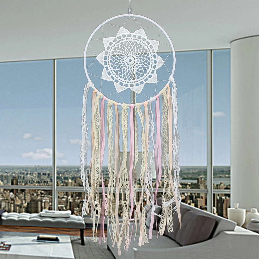 White Green Lace Flower Dreamcatcher Pink Wind Chimes Indian Style Feather Pendant Dream Catcher Creative Car Hanging Decoration
White Green Lace Flower Dreamcatcher Pink Wind Chimes Indian Style Feather Pendant Dream Catcher Creative Car Hanging Decoration