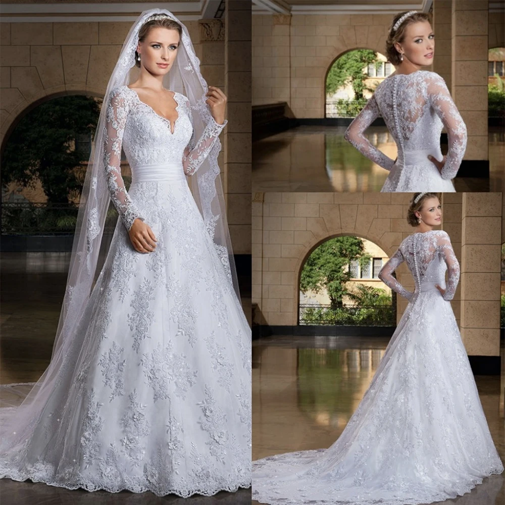 Fansmile 2019 New Elegant Luxury Lace Ball Gowns Wedding Dress Vintage Plus Size Customized Vestido De Noiva FSM-576T
Fansmile 2019 New Elegant Luxury Lace Ball Gowns Wedding Dress Vintage Plus Size Customized Vestido De Noiva FSM-576T