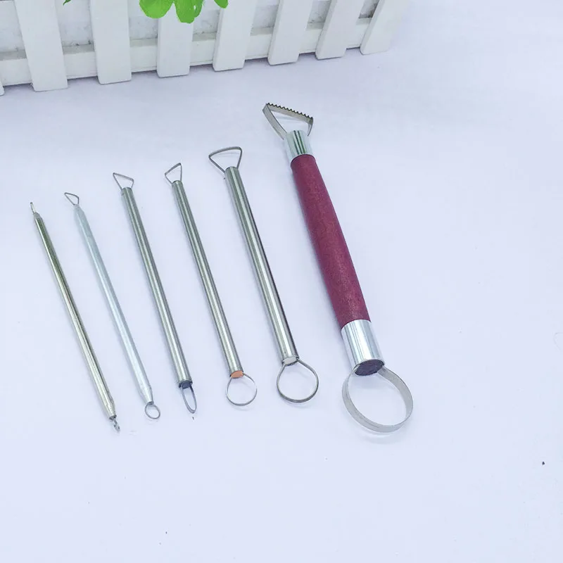 6 set Stainless Steel Carved Sludge Polymer Clay and Creatively Sculpture Clay Tools And Scraper
6 set Stainless Steel Carved Sludge Polymer Clay and Creatively Sculpture Clay Tools And Scraper