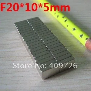 20pcs/Pack Super Powerful Strong Rare Earth Block NdFeB Magnet Neodymium N35 Magnets F20x10x5mm--free shipping
20pcs/Pack Super Powerful Strong Rare Earth Block NdFeB Magnet Neodymium N35 Magnets F20x10x5mm--free shipping