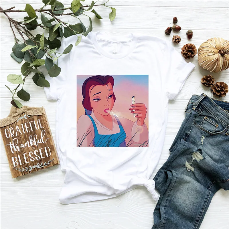 Fashion Princess Print Tshirt New Women Short Sleeve O Neck Tees Shirt Casual Harajuku Vintage Hipster Aesthetic Camiseta Mujer
Fashion Princess Print Tshirt New Women Short Sleeve O Neck Tees Shirt Casual Harajuku Vintage Hipster Aesthetic Camiseta Mujer