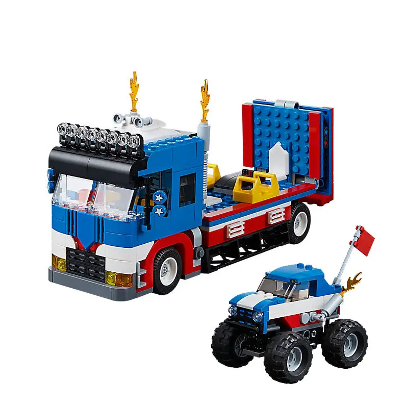 Creator 3 in 1 Mobile Stunt Show Set the Monster Truck and Race Car Model Building Blocks Bricks Kids DIY Toy for Christmas gift
Creator 3 in 1 Mobile Stunt Show Set the Monster Truck and Race Car Model Building Blocks Bricks Kids DIY Toy for Christmas gift