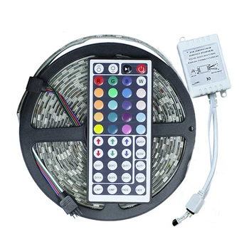 5M Led Strip Light RGB 5050 SMD 300Leds Waterproof IP65 60leds/M Flexible LED Tape RGB + 44 key IR Remote Controller DC12V
5M Led Strip Light RGB 5050 SMD 300Leds Waterproof IP65 60leds/M Flexible LED Tape RGB + 44 key IR Remote Controller DC12V
