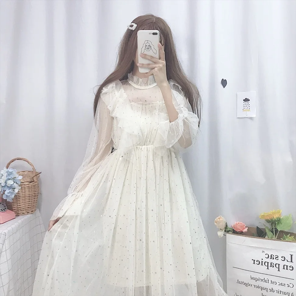 Lolita Women Kawaii Dress Ruffles Appliques Cute Girl Summer Dresses Petal Sleeve Textural Floral Lace Hollow Out Fairy Dress
Lolita Women Kawaii Dress Ruffles Appliques Cute Girl Summer Dresses Petal Sleeve Textural Floral Lace Hollow Out Fairy Dress