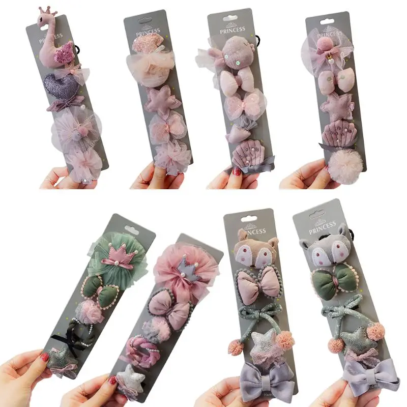 5Pcs/Set Baby Girls Korean Cute Headwears Kids Cartoon Fox Doll Bowknot Faux Pearl Crown Hair Clips Ponytail Holder Candy Color
5Pcs/Set Baby Girls Korean Cute Headwears Kids Cartoon Fox Doll Bowknot Faux Pearl Crown Hair Clips Ponytail Holder Candy Color