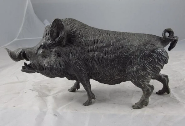 Fast shipping USPS to USA S3351 Chinese Old Copper Bronze Feng Shui Evil Lucky Wealth Wild boar Pig Art Statue
Fast shipping USPS to USA S3351 Chinese Old Copper Bronze Feng Shui Evil Lucky Wealth Wild boar Pig Art Statue