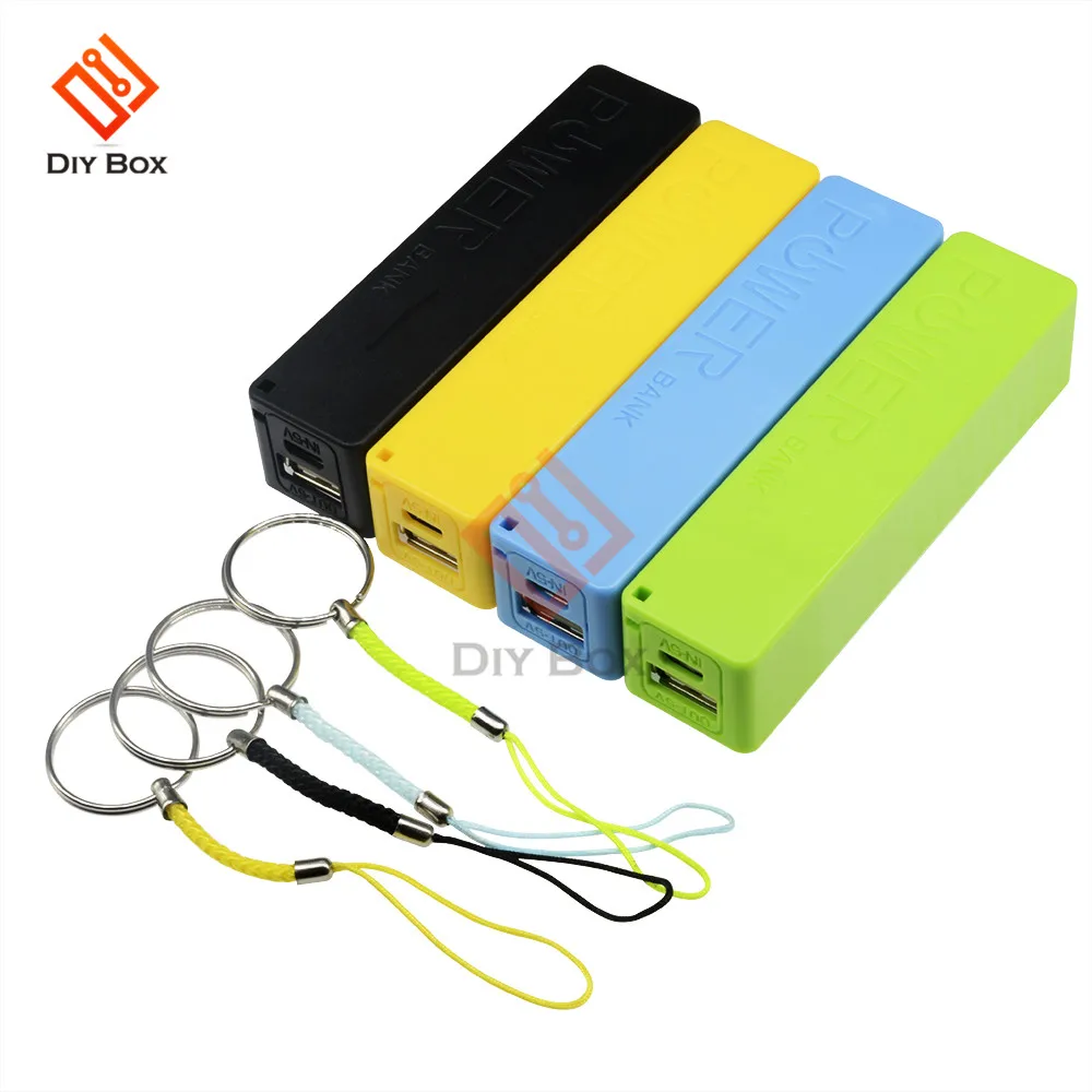 Portable Power Bank 18650 External Backup Battery Charger With Key Chain Green Black Yellow Blue White Pink DIY Charger Case
Portable Power Bank 18650 External Backup Battery Charger With Key Chain Green Black Yellow Blue White Pink DIY Charger Case