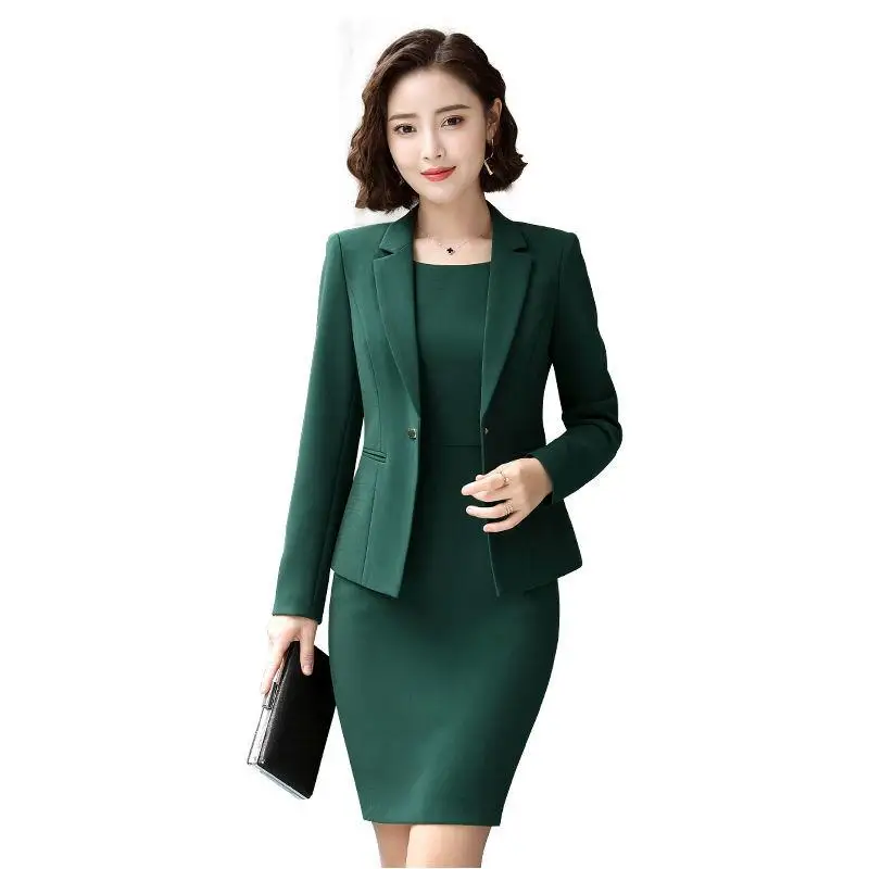 Elegant Single Button Women Dress Suit Solid Simple Blazer Jacket& Midi Dress 2019 Spring Office Lady Work Wear 2 Pieces Set W63
Elegant Single Button Women Dress Suit Solid Simple Blazer Jacket& Midi Dress 2019 Spring Office Lady Work Wear 2 Pieces Set W63