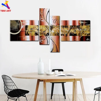 Gold Color 4pcs/set Handmade Modern Abstract Oil Painting on Canvas Wall Art for Living Room Home Decoration Gift No Frame Z061
Gold Color 4pcs/set Handmade Modern Abstract Oil Painting on Canvas Wall Art for Living Room Home Decoration Gift No Frame Z061