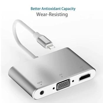 USB C Type c to HDMI VGA Adapter 3.5mm Audio 3in1 HDMI Converter Cable for IPHONE 7 8 X Google pixel 2XL S8 S7 S9 Support IOS 12
USB C Type c to HDMI VGA Adapter 3.5mm Audio 3in1 HDMI Converter Cable for IPHONE 7 8 X Google pixel 2XL S8 S7 S9 Support IOS 12