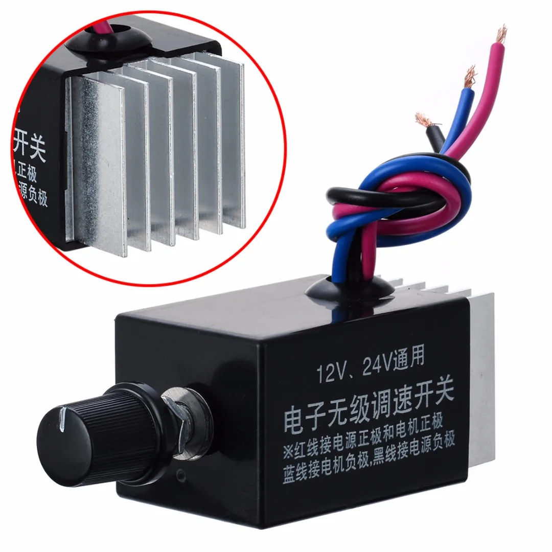 1pc Motor Speed Controller Switch DC 12V/24V 10 A Motor Speed Regulator For Car Truck Fan Heater Control
1pc Motor Speed Controller Switch DC 12V/24V 10 A Motor Speed Regulator For Car Truck Fan Heater Control