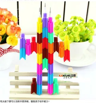 4Pcs/lot Colorful Stacker Swap 8 Color Section Building Block Non-Sharpening Pencil multifunction Bullet pencil For Kids
4Pcs/lot Colorful Stacker Swap 8 Color Section Building Block Non-Sharpening Pencil multifunction Bullet pencil For Kids