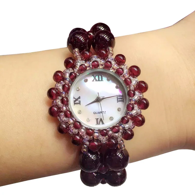 2019 Top Fashion 18 Summer New Class A Garnet Bracelet Watch Bead Crystal Original Woman Wholesale
2019 Top Fashion 18 Summer New Class A Garnet Bracelet Watch Bead Crystal Original Woman Wholesale