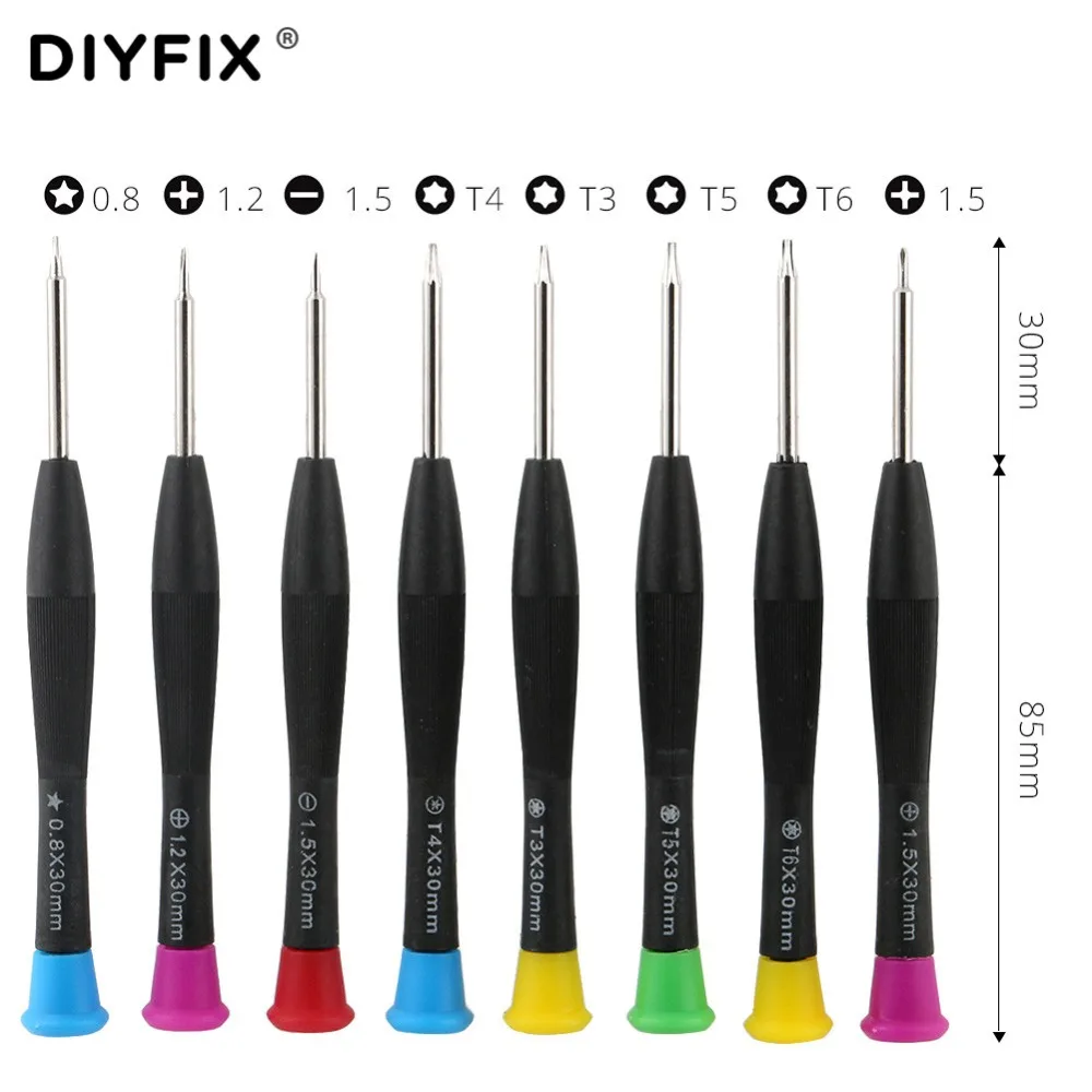 Набор отверток DIYFIX 8 в 1, 0,8 Pentalobe 1,2 Phillips 1,5 Cross 1,5, плоский T3 T4 T5 T6 для фотографий, инструменты для самостоятельного ремонта ПК
Набор отверток DIYFIX 8 в 1, 0,8 Pentalobe 1,2 Phillips 1,5 Cross 1,5, плоский T3 T4 T5 T6 для фотографий, инструменты для самостоятельного ремонта ПК