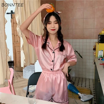 Pajama Sets Women Loose V-Neck All-match Short-sleeved Korean Style Womens Thin Trendy Lovely Summer Soft Leisure Chic Daily
Pajama Sets Women Loose V-Neck All-match Short-sleeved Korean Style Womens Thin Trendy Lovely Summer Soft Leisure Chic Daily