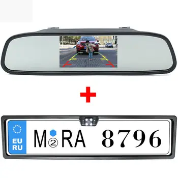 GreenYi Parking Assistance 4.3" Rear Mirror Monitor + Reverse Backup License Plate Frame Rearview Camera Night Vision
GreenYi Parking Assistance 4.3" Rear Mirror Monitor + Reverse Backup License Plate Frame Rearview Camera Night Vision