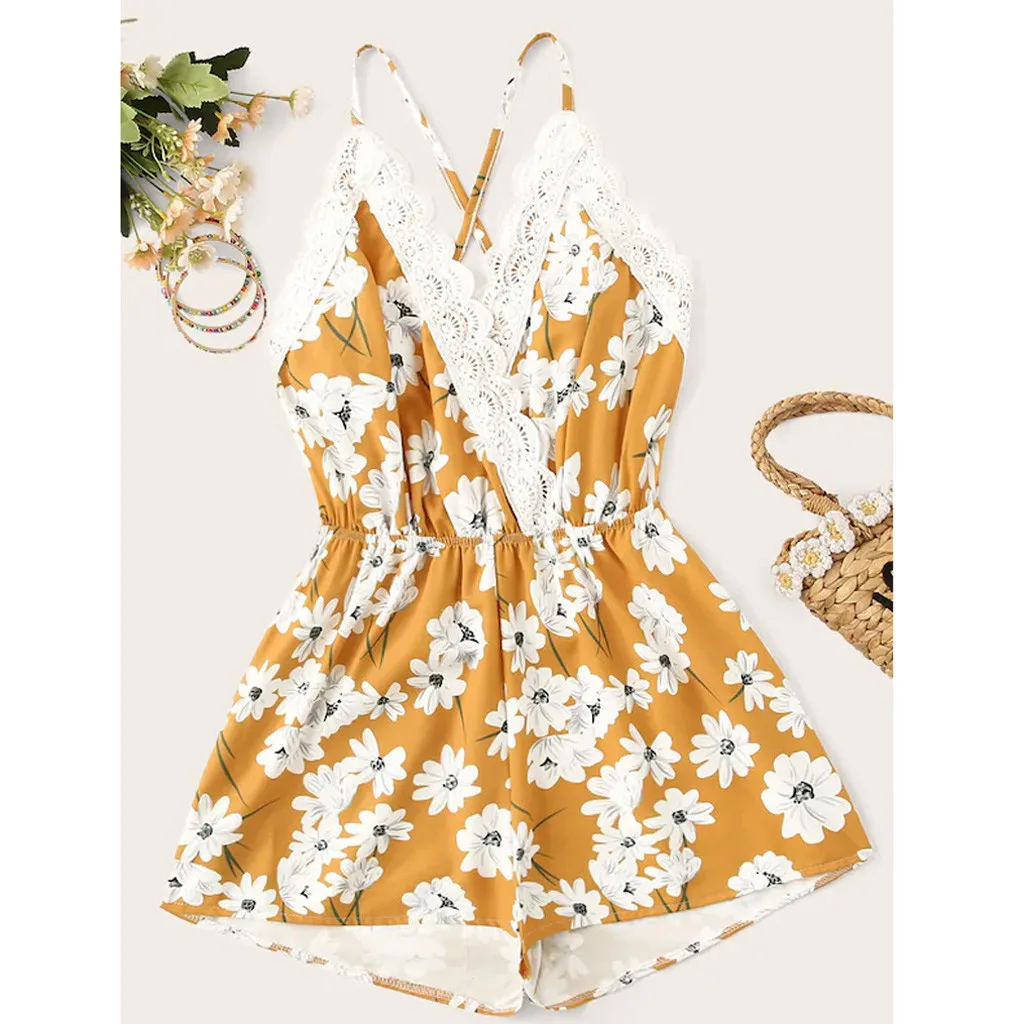 Women's sling sexy fresh sweet fashion temperament cute lace stitching casual wild jumpsuit bodysuit body shein vadim 41*
Women's sling sexy fresh sweet fashion temperament cute lace stitching casual wild jumpsuit bodysuit body shein vadim 41*