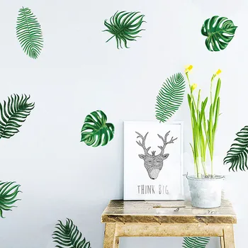 6 sheets/pack 24pcs Palm Leaves Wall Stickers Muraux Green Leaf Watercolor Ferns Wall Decals Mural Art Vinyl Poster Home Decor
6 sheets/pack 24pcs Palm Leaves Wall Stickers Muraux Green Leaf Watercolor Ferns Wall Decals Mural Art Vinyl Poster Home Decor