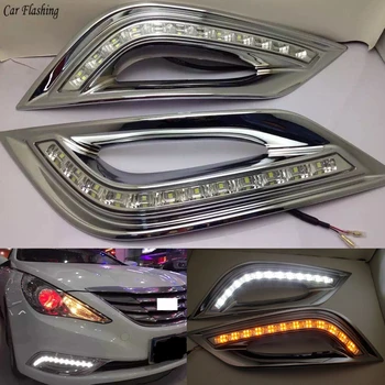 Car flahsing 2pcs 12V LED DRL Daytime Running Lights with Fog Lamp Hole for Hyundai Sonata 8 (8th Sonata) 2010-2013 Day Lights
Car flahsing 2pcs 12V LED DRL Daytime Running Lights with Fog Lamp Hole for Hyundai Sonata 8 (8th Sonata) 2010-2013 Day Lights