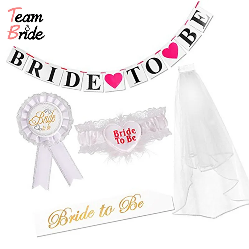 Team Bride 1 Set Wedding Bride To Be Banner White Rosette Mantilla Badge Sash Garter Veil Hen Night Party Holiday DIY Decoration
Team Bride 1 Set Wedding Bride To Be Banner White Rosette Mantilla Badge Sash Garter Veil Hen Night Party Holiday DIY Decoration