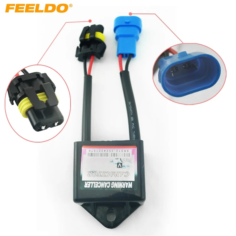 FEELDO 1PC Car Xenon HID Kit Anti-flicker Error Warning Canceller H1 H3 H4 H7 Capacitors Computer Decoder for C6 VW #HQ4209 | Автомобили и