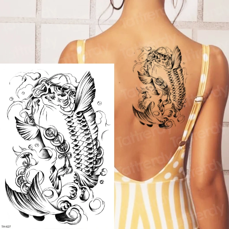 Временная татуировка для женщин тату с длинными рукавами на спине мужчин