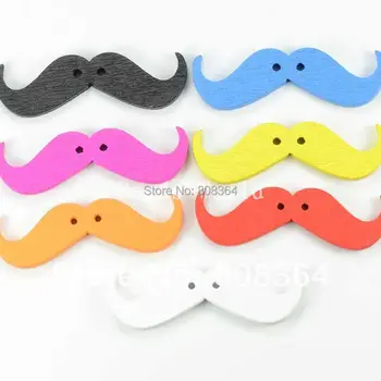 100 Mixed Wood Buttons Sewing and Scrapbooking Mustache Shape 2 Holes 35x11mm(W02636 X 1)
100 Mixed Wood Buttons Sewing and Scrapbooking Mustache Shape 2 Holes 35x11mm(W02636 X 1)