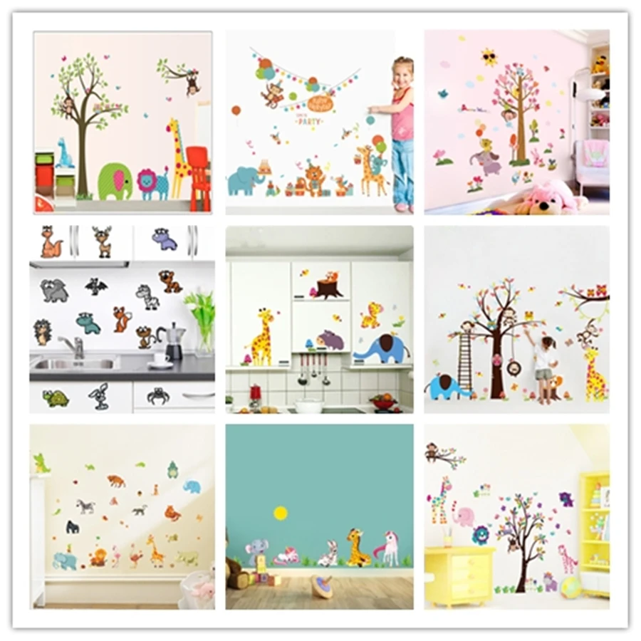% cartoon forest animal Elephant zoo wall sticker living room bedroom kids room kindergarten decoration Vinyl applique sticker
% cartoon forest animal Elephant zoo wall sticker living room bedroom kids room kindergarten decoration Vinyl applique sticker