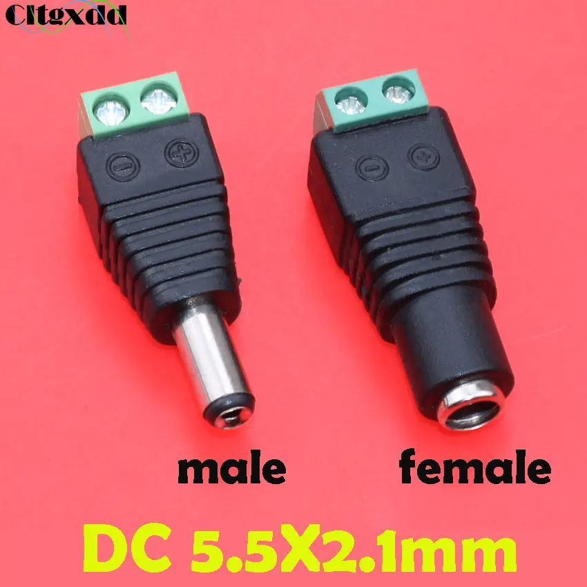 cltgxdd 1pcs 5.5mm x 2.1mm Female Male DC Power Plug Adapter for 5050 3528 5060 Single Color LED Strip and CCTV Cameras
cltgxdd 1pcs 5.5mm x 2.1mm Female Male DC Power Plug Adapter for 5050 3528 5060 Single Color LED Strip and CCTV Cameras
