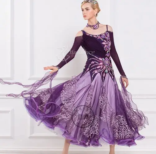 purple color standard ballroom Waltz tango Fox trot Quick step lace Ballroom Modern competition Dress
purple color standard ballroom Waltz tango Fox trot Quick step lace Ballroom Modern competition Dress