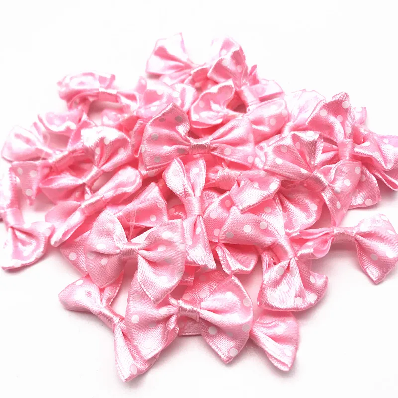 50 шт. розовая синяя сиреневая атласная лента в горошек банты для свадьбы