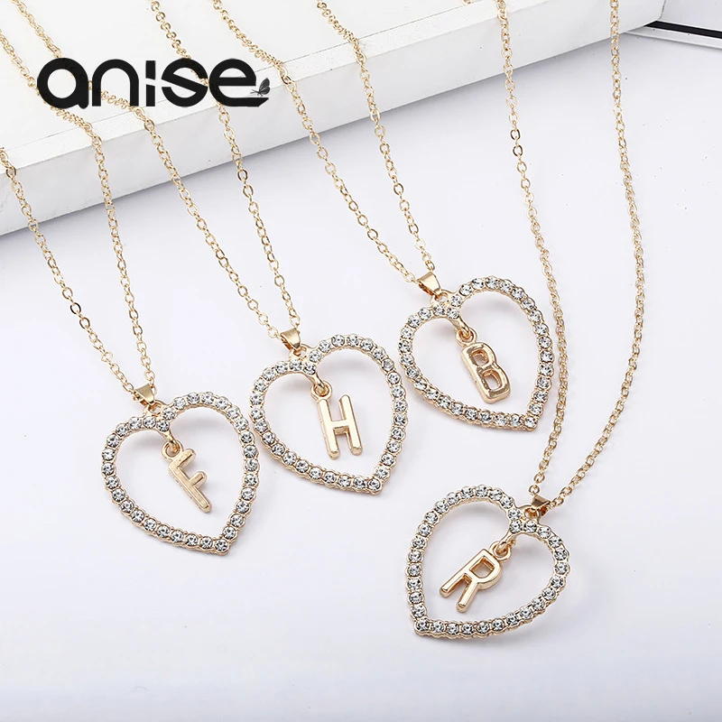 Women Trendy New Love Heart Pendant Necklace For Women Rhinestone 26 Initial Letter Necklace Alphabet Gold Collars
Women Trendy New Love Heart Pendant Necklace For Women Rhinestone 26 Initial Letter Necklace Alphabet Gold Collars