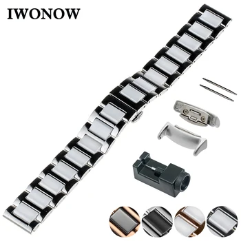Ceramic Watch Band 18mm for Samsung Gear Fit 2 SM-R360 Butterfly Buckle Strap Wrist Belt Bracelet Black + Spring Bar + Adapters
Ceramic Watch Band 18mm for Samsung Gear Fit 2 SM-R360 Butterfly Buckle Strap Wrist Belt Bracelet Black + Spring Bar + Adapters