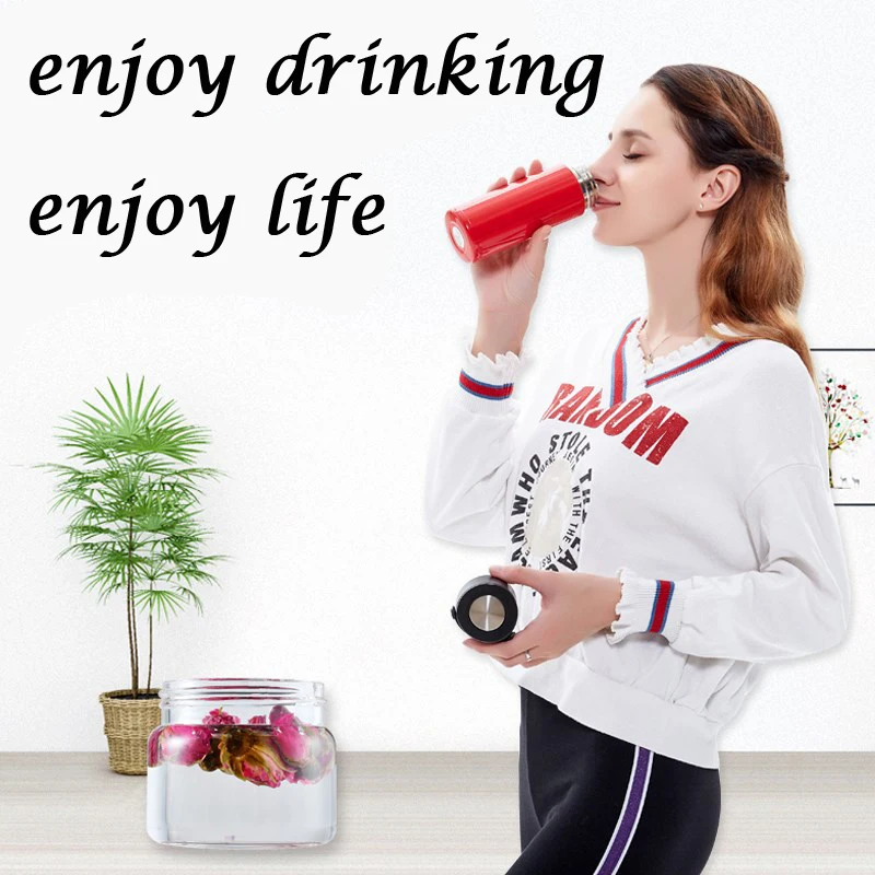 Thermos Bottle Vacuum Mug Insulated Stainless Steel Bottle Multifunction Creative Glass Tea Cup and Filter Man Gift Office (6)
