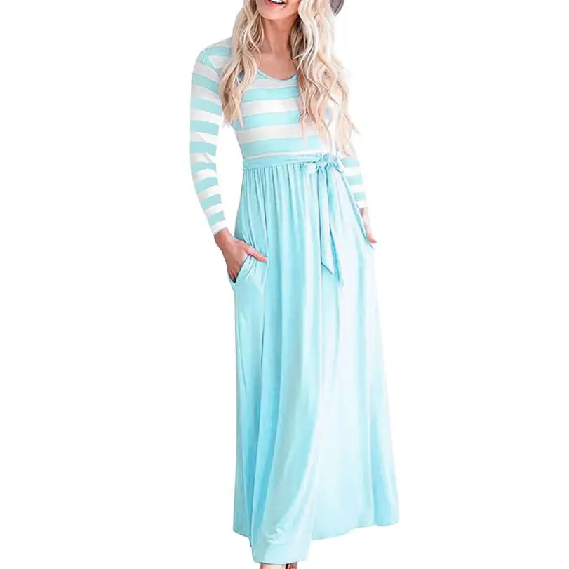 Striped Print Patchwork Dress Autumn 2019 Casual Women Dress Long Sleeve Loose Maxi Dress Sashes Stretch Dress Office Vestidos
Striped Print Patchwork Dress Autumn 2019 Casual Women Dress Long Sleeve Loose Maxi Dress Sashes Stretch Dress Office Vestidos
