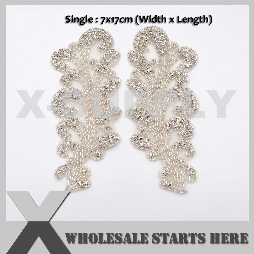 Mirror Pair Iron on Rhinestone Applique Patch for Bridal Wedding Dress Accessories Decoration
Mirror Pair Iron on Rhinestone Applique Patch for Bridal Wedding Dress Accessories Decoration