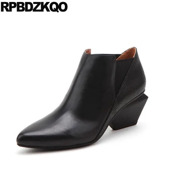 Black Designer Slip On Pointed Toe Shoes 2018 Women Ankle Boots Medium Heel Genuine Leather Fall Fur Chelsea Chunky Winter High
Black Designer Slip On Pointed Toe Shoes 2018 Women Ankle Boots Medium Heel Genuine Leather Fall Fur Chelsea Chunky Winter High