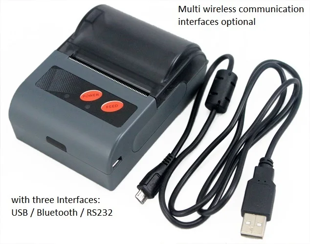 Small Size 58mm 2 inch bluetooth thermal printer with USB,RS232 for Android,ios, windows model LS2(L)
Small Size 58mm 2 inch bluetooth thermal printer with USB,RS232 for Android,ios, windows model LS2(L)