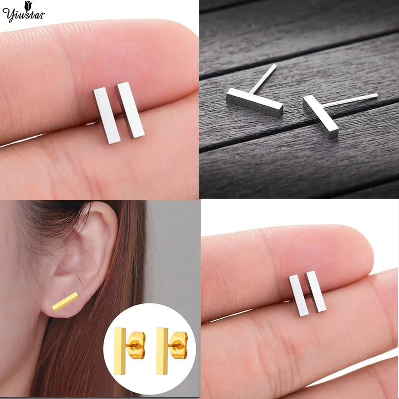 Yiustar Personalized Sterling Stud Punk Simple T Bar Earrings For Women Ear Stud Earrings Fine solid Colorful Jewelry Geometry
Yiustar Personalized Sterling Stud Punk Simple T Bar Earrings For Women Ear Stud Earrings Fine solid Colorful Jewelry Geometry