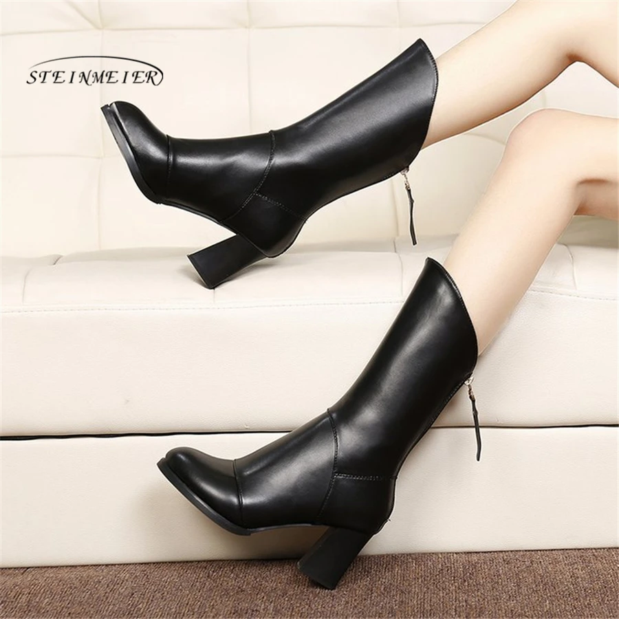 Women winter Boots black fur 7cm thick heel PU Boots Ladies round toe High Heelszipper mid-calf Boots Women Pumps
Women winter Boots black fur 7cm thick heel PU Boots Ladies round toe High Heelszipper mid-calf Boots Women Pumps