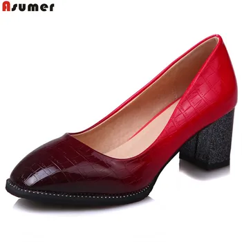 ASUMER blue red gray fashion spring autumn ladies pumps toe shallow casual square toe women high heels shoes big size 32-44
ASUMER blue red gray fashion spring autumn ladies pumps toe shallow casual square toe women high heels shoes big size 32-44