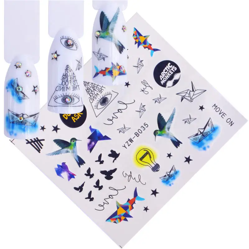 YWK 1 PC Jewelry Flower/Star/Hawk Water Decal Black Sticker For Nail Pattern Painting Wrap Paper Foil Tip Tattoo Manicure
YWK 1 PC Jewelry Flower/Star/Hawk Water Decal Black Sticker For Nail Pattern Painting Wrap Paper Foil Tip Tattoo Manicure