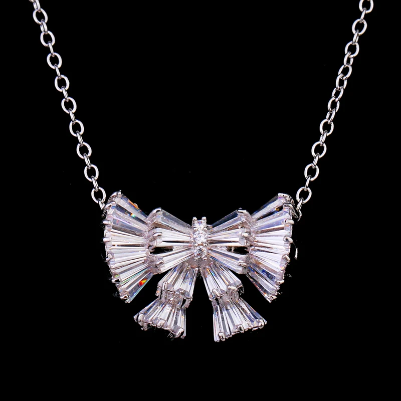 Emmaya Brand Originality Fashion Bow Pendant AAA Cubic Zircon Two Colors Jewely Necklaces For Woman Florid Wedding Party Gift
Emmaya Brand Originality Fashion Bow Pendant AAA Cubic Zircon Two Colors Jewely Necklaces For Woman Florid Wedding Party Gift