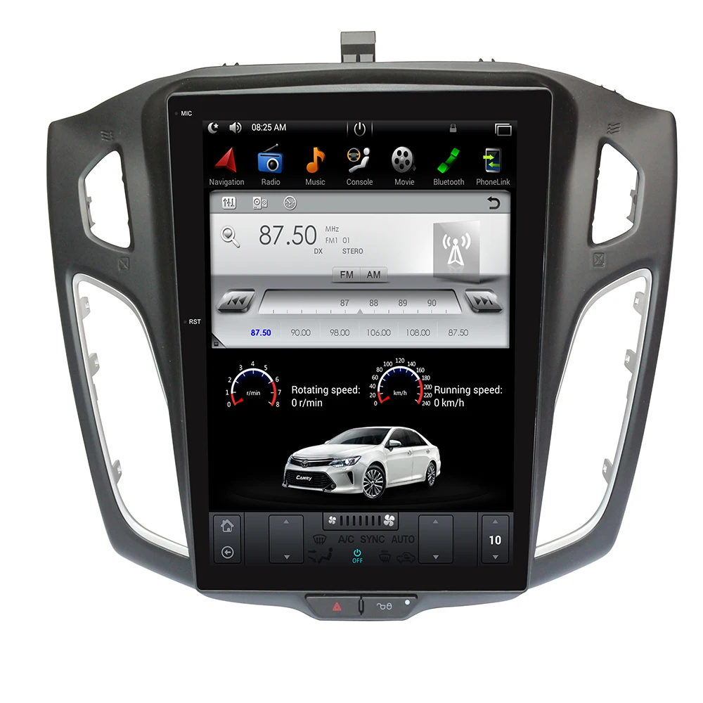 Автомобильный DVD-плеер с большим экраном в стиле tesla Android 9 0 для ford focus 2012-2015